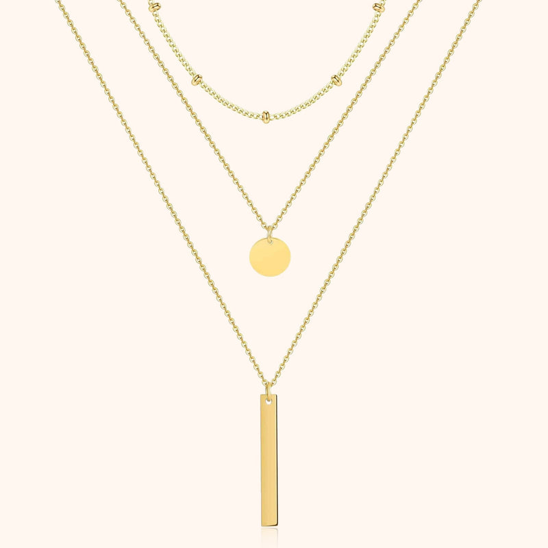 Geschichtete Dreifach-Halskette - Elise