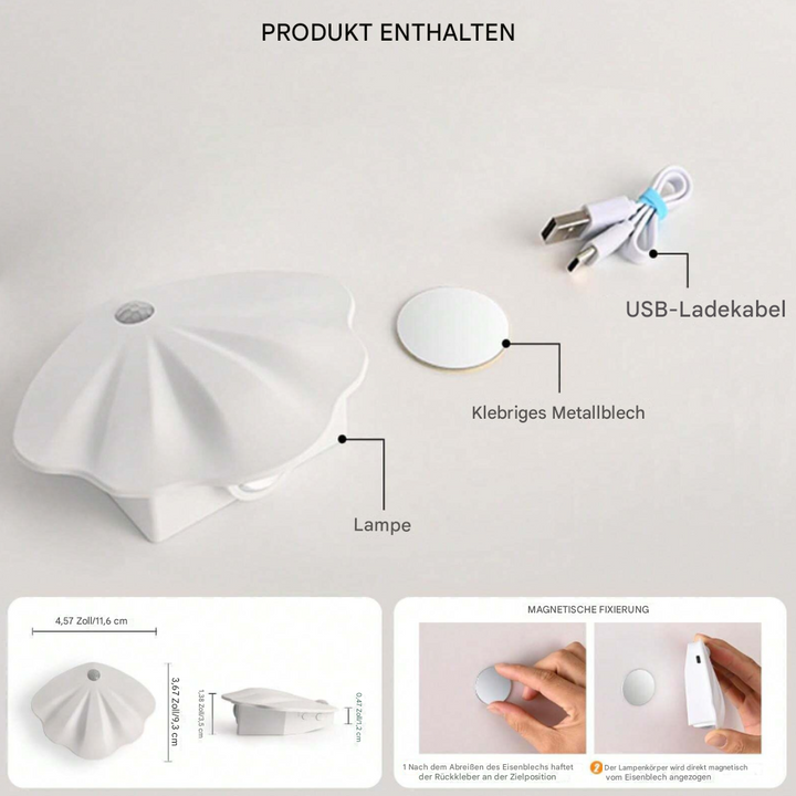 Schlaue Muschel Bewegungsmelder Lampe - LumiMotion