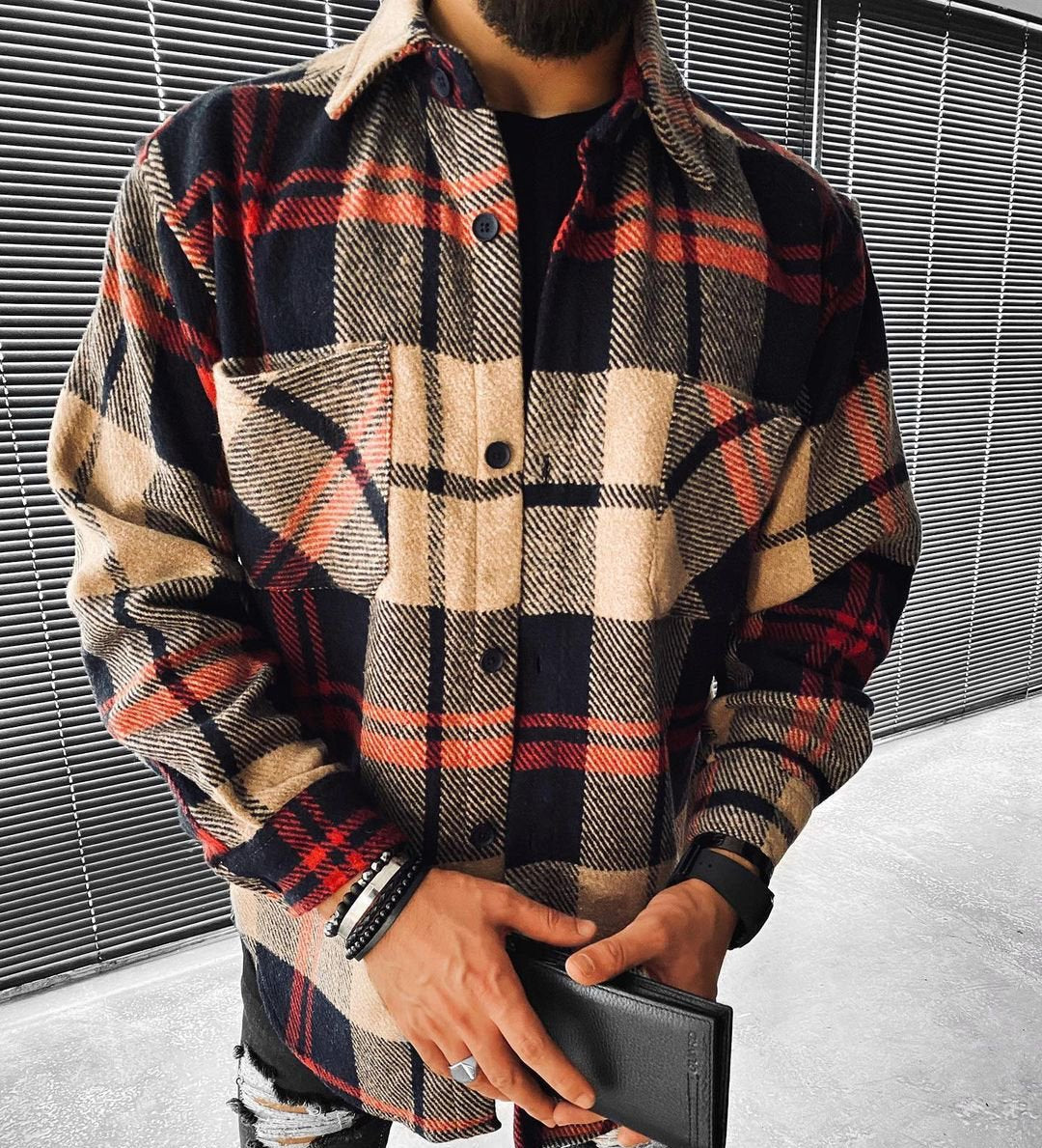 Unisex Oversize-Shirt gestreift mit Langarm & modernem Design – Elvano