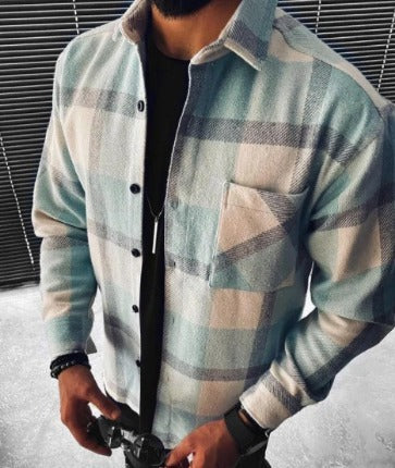 Unisex Oversize-Shirt gestreift mit Langarm & modernem Design – Elvano
