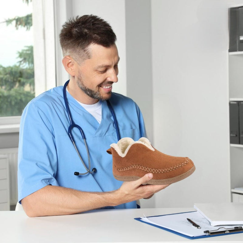 Barfußhausschuhe mit Fleece-Futter – Amalia