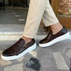 Schnürlose Herren Leder-Sneaker mit Schnallen-Details – Dante