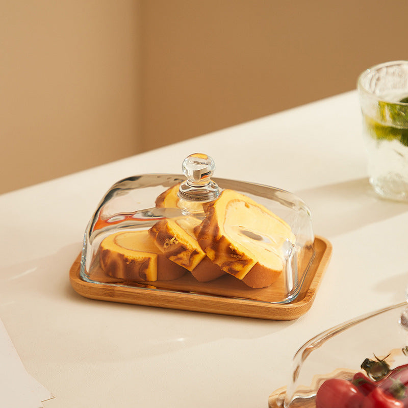 Butter dish made of wood and glass – ButterElegance