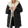 Doppelseitige Damen-Winterjacke aus Baumwolle mit Kapuze - Nina