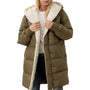 Doppelseitige Damen-Winterjacke aus Baumwolle mit Kapuze - Nina