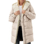 Doppelseitige Damen-Winterjacke aus Baumwolle mit Kapuze - Nina