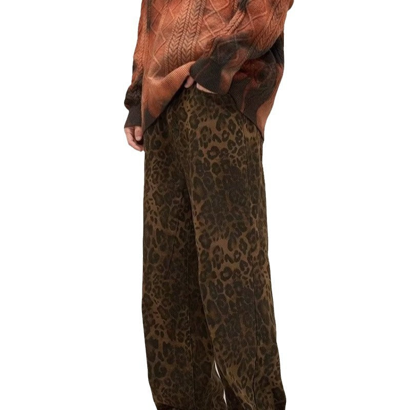 Trendy Leopard Print Jeans - Layla