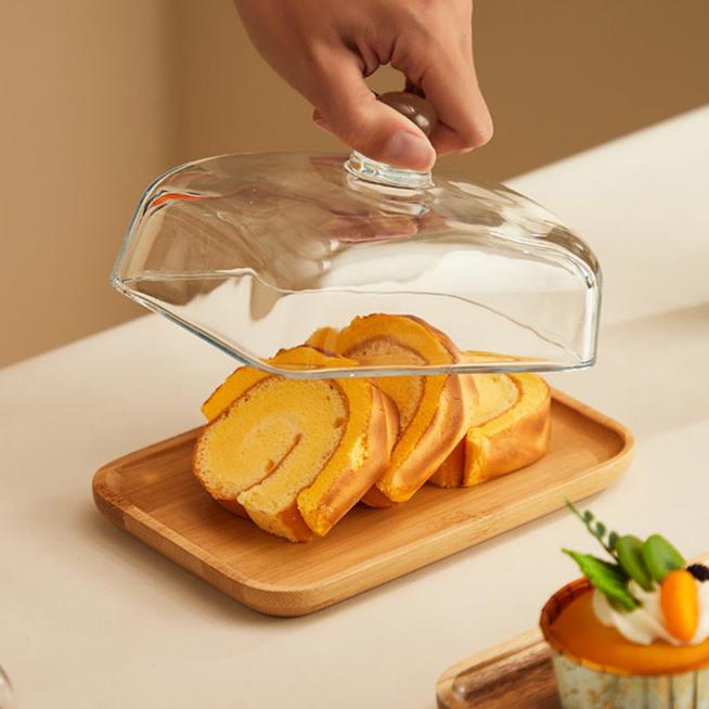 Butter dish made of wood and glass – ButterElegance