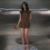 Stylisches Minikleid mit Schößchen und Rundhalsausschnitt – Nayeli