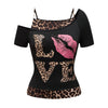 Trendy Damen Off-Shoulder Shirt mit Leopardenprint – Zaria