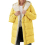 Doppelseitige Damen-Winterjacke aus Baumwolle mit Kapuze - Nina