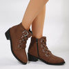 Damen Stiefeletten mit Blockabsatz im Vintage Look – Yolisa