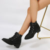 Damen Stiefeletten mit Blockabsatz im Vintage Look – Yolisa
