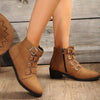 Damen Stiefeletten mit Blockabsatz im Vintage Look – Yolisa