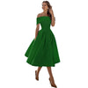 Schulterfreies & Figurbetontes Satin Partykleid für Damen – Mirella