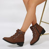 Damen Stiefeletten mit Blockabsatz im Vintage Look – Yolisa