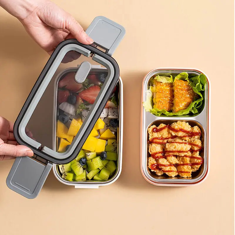 2-Schichtige Edelstahl-Bento-Lunchbox - MealMate