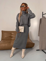 Damen Midikleid mit Rollkragen und Jersey-Detail – Larissa