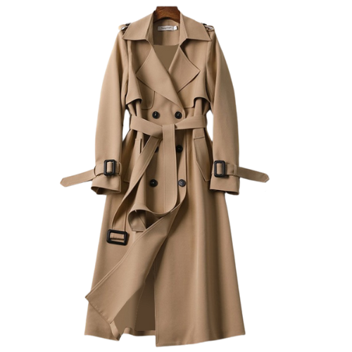 Eleganter Damen-Trenchcoat mit Doppelknöpfen – Celina