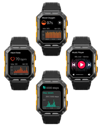Robuste Smartwatch mit Herzfrequenzmesser & Schrittzähler - EnduranceX