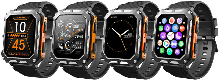 Robuste Smartwatch mit Herzfrequenzmesser & Schrittzähler - EnduranceX