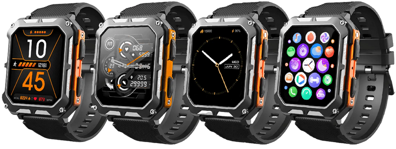 Robuste Smartwatch mit Herzfrequenzmesser & Schrittzähler - EnduranceX