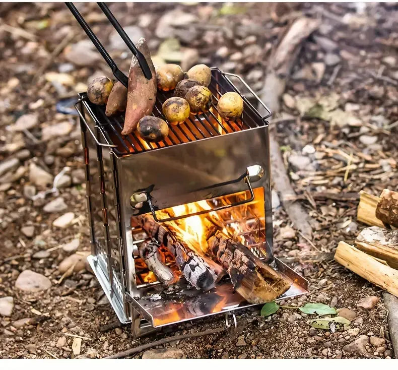 Foldable Stainless Steel Wood Stove - TrailFlame