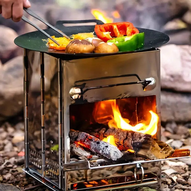 Foldable Stainless Steel Wood Stove - TrailFlame