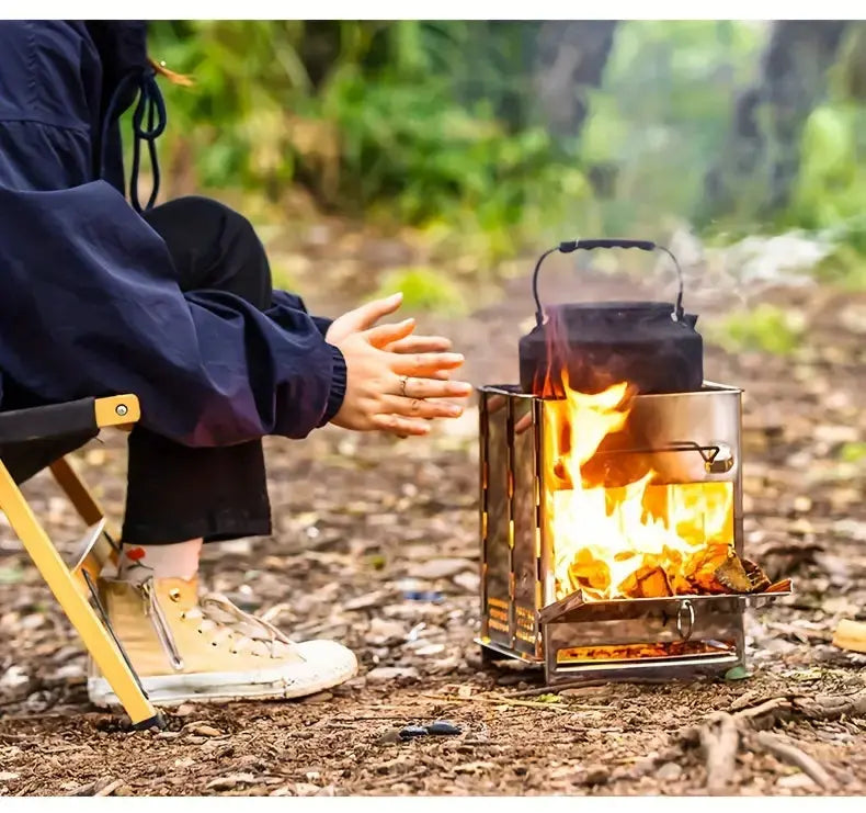 Foldable Stainless Steel Wood Stove - TrailFlame