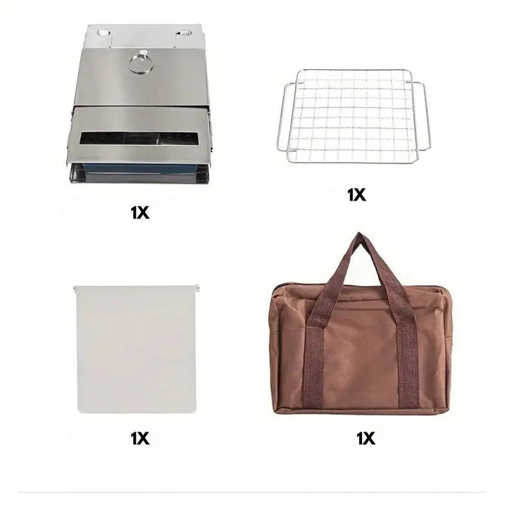 Foldable Stainless Steel Wood Stove - TrailFlame