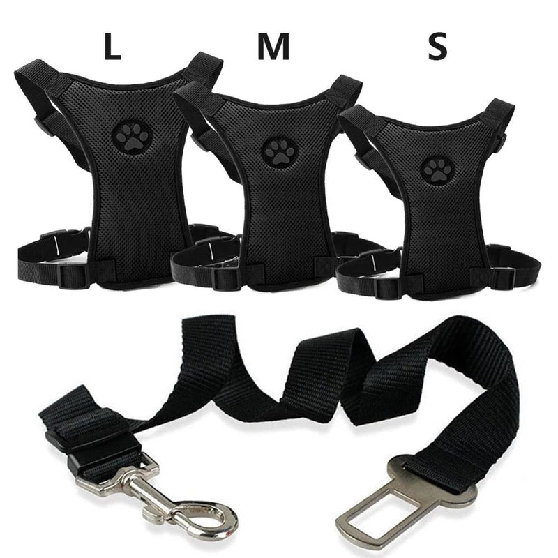 Car seatbelt with comfortable chest harness for dogs - PawSafe