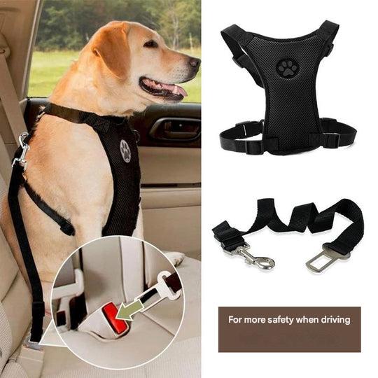 Car seatbelt with comfortable chest harness for dogs - PawSafe
