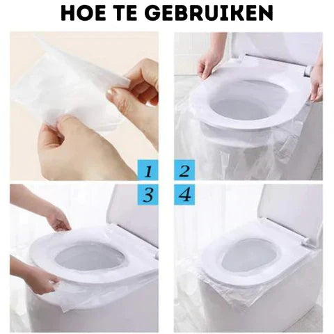 Hygienische Einweg-Toilettensitzauflage – SafeSit