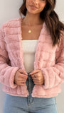 Luxuriöse Damen-Crop-Jacke – Veloura