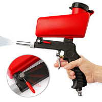 Portable handheld pneumatic sandblasting gun