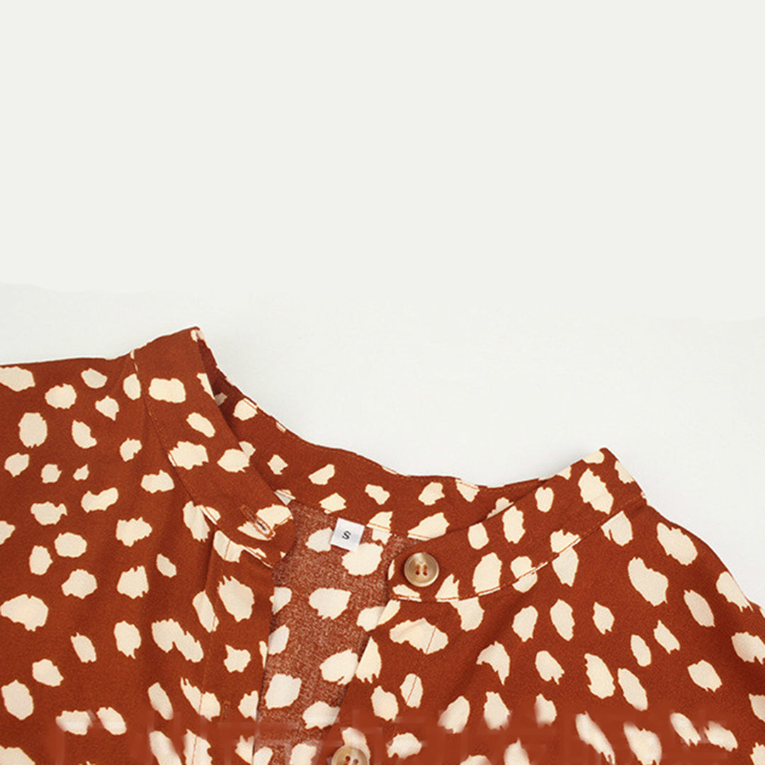 Printed V-Neck Dress – Marielle