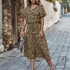 Bedrucktes V-Ausschnitt Kleid – Marielle