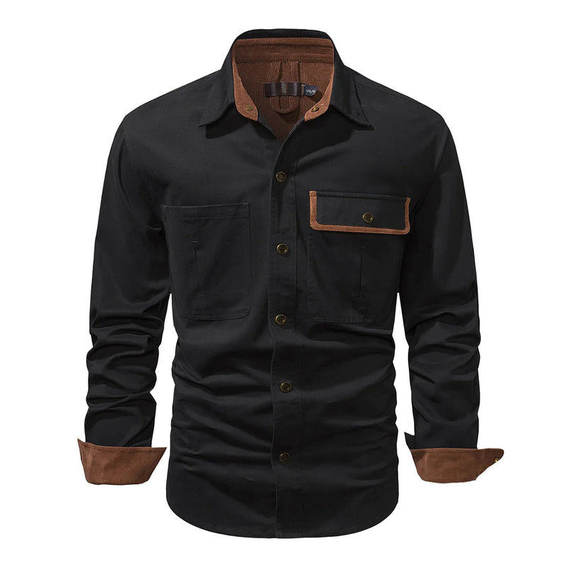 Stylish men's shirt with contrasting details – Ruben