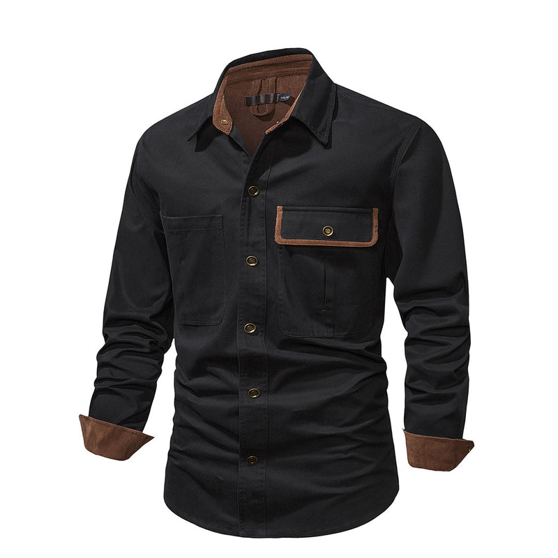 Stylish men's shirt with contrasting details – Ruben