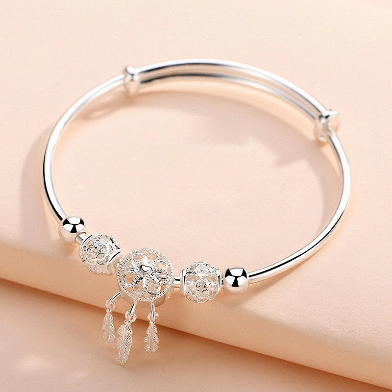 Verstellbares Traumfänger-Armband aus 925er Silber – Lisa