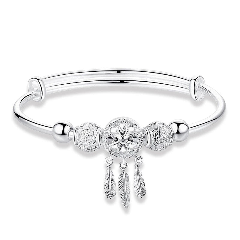 Verstellbares Traumfänger-Armband aus 925er Silber – Lisa