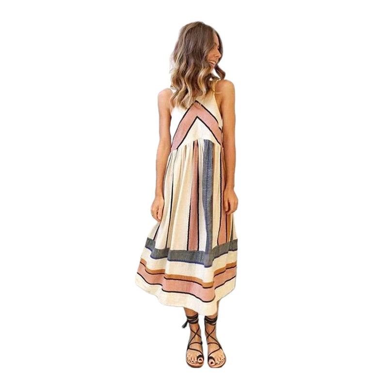 Stylisches Sommerkleid ohne Ärmel im Vintage-Look - RetroFlair