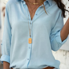 Fließende Hemdbluse mit Knopfleiste – Selin