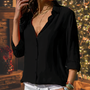 Fließende Hemdbluse mit Knopfleiste – Selin