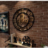 Retro industrielle Wanduhr aus Holz – Ironwood