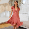Leichtes Sommer-Midikleid mit V-Ausschnitt – Lina
