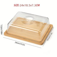 Rectangular Butter Dish with Bamboo Lid - FreshSeal