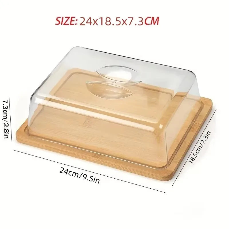 Rectangular Butter Dish with Bamboo Lid - FreshSeal