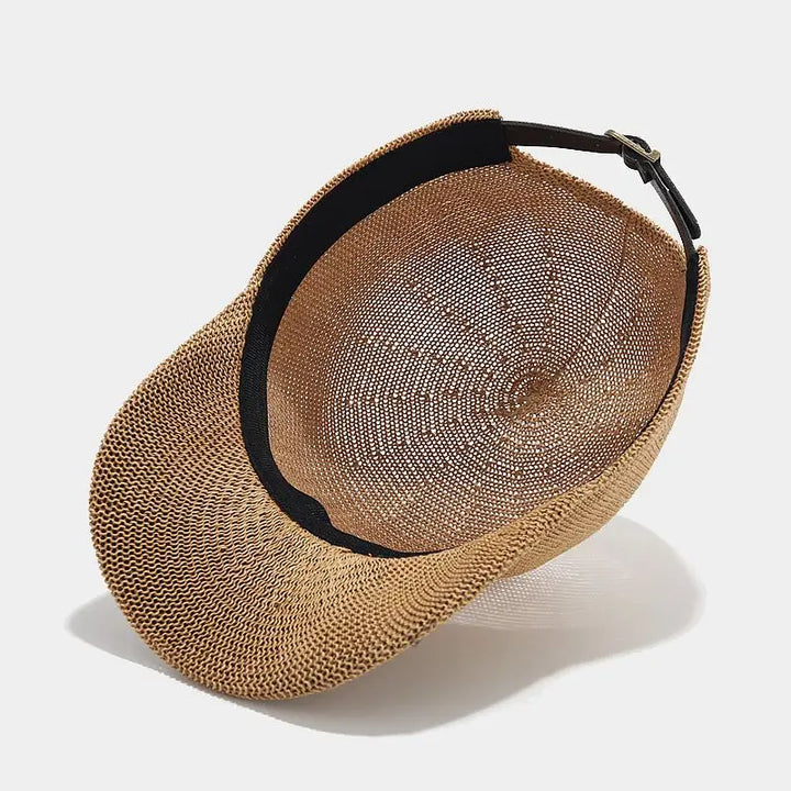 Trendiger geflochtener Sonnenhut mit breiter Krempe - SunWeave Style