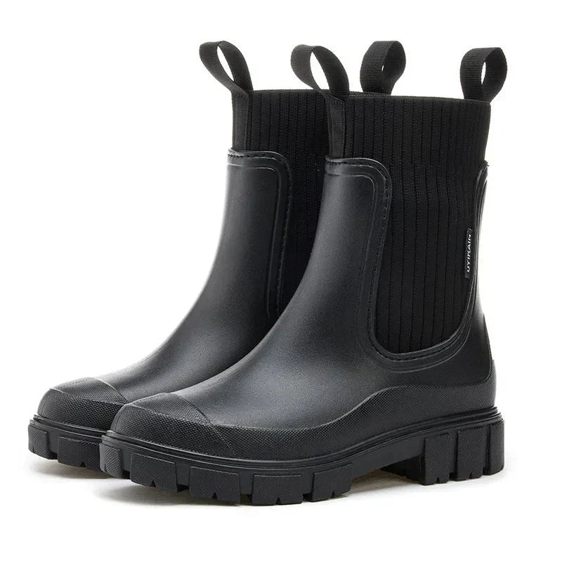Damen Regenstiefel gefüttert wasserdicht mit Antirutschsohle – Nalena
